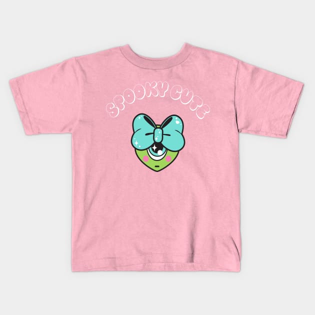 Spooky Cute Alien Kids T-Shirt by EyeCandy